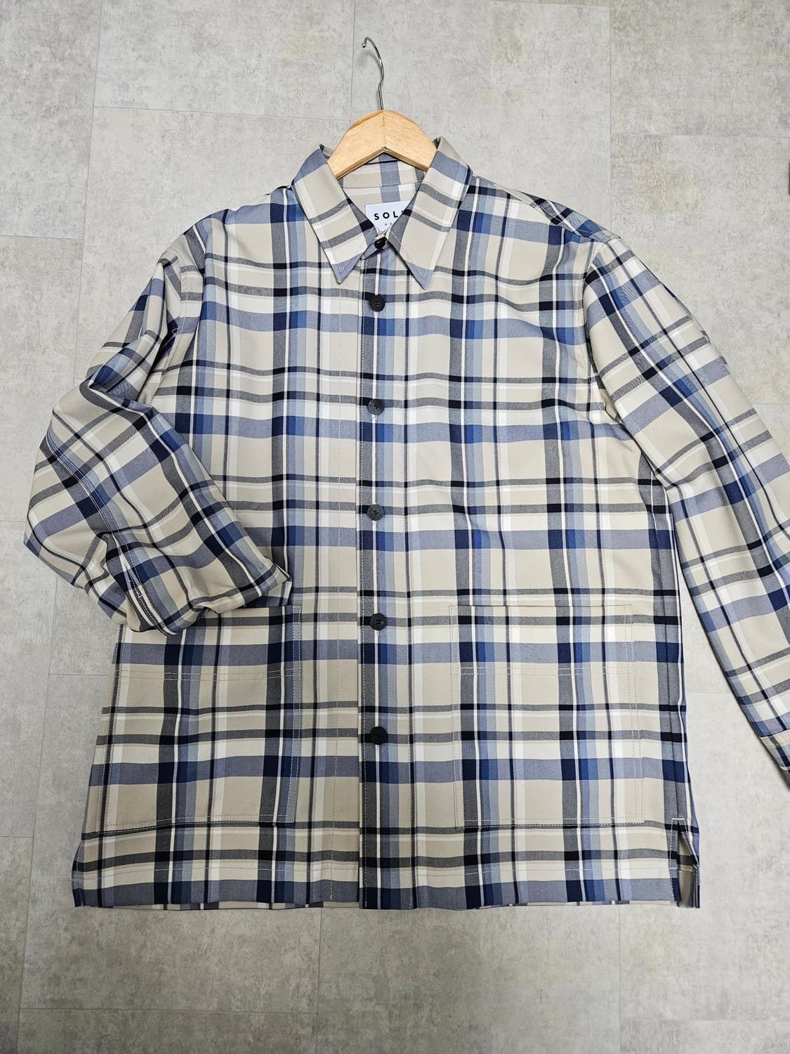 솔리드옴므 체크 셔츠 자켓 46 상품이미지1