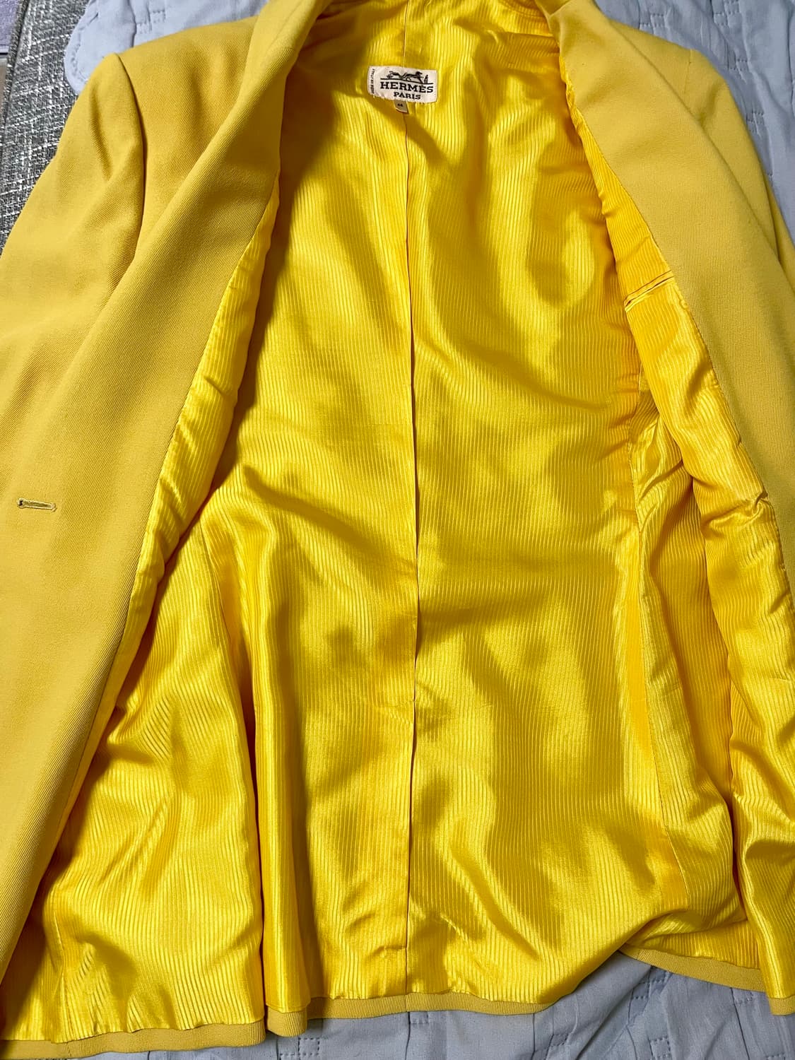 에르메스 옐로우 울 블레이저 44 정품 상품이미지3