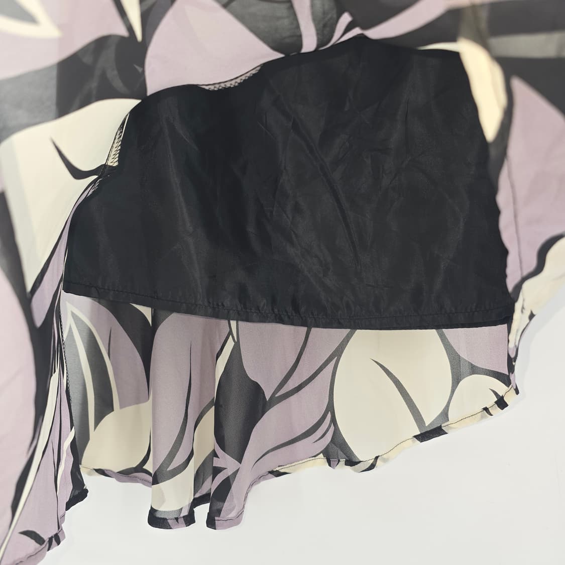 일본 빈티지 플라워 패턴 언발란스 스커트 26" 상품이미지4