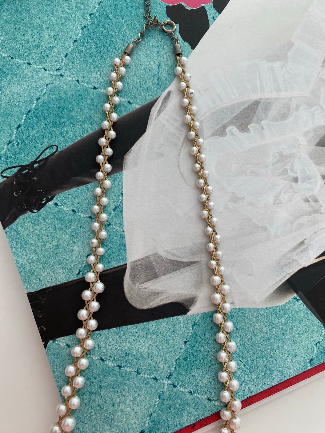 빈티지 모조진주 목걸이 상품이미지5