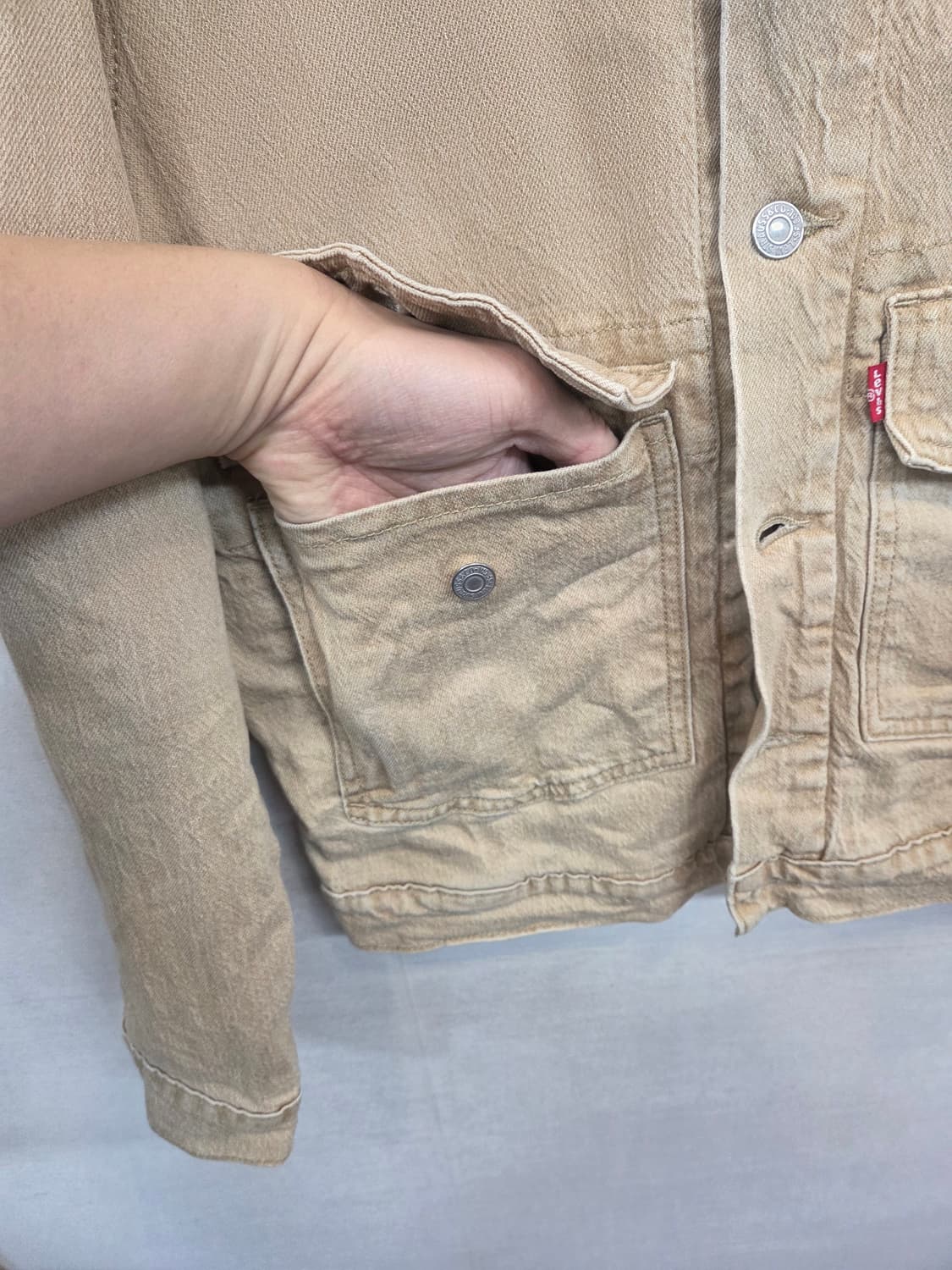 리바이스 사막톤 워싱 트러커 데님자켓 M 상품이미지8