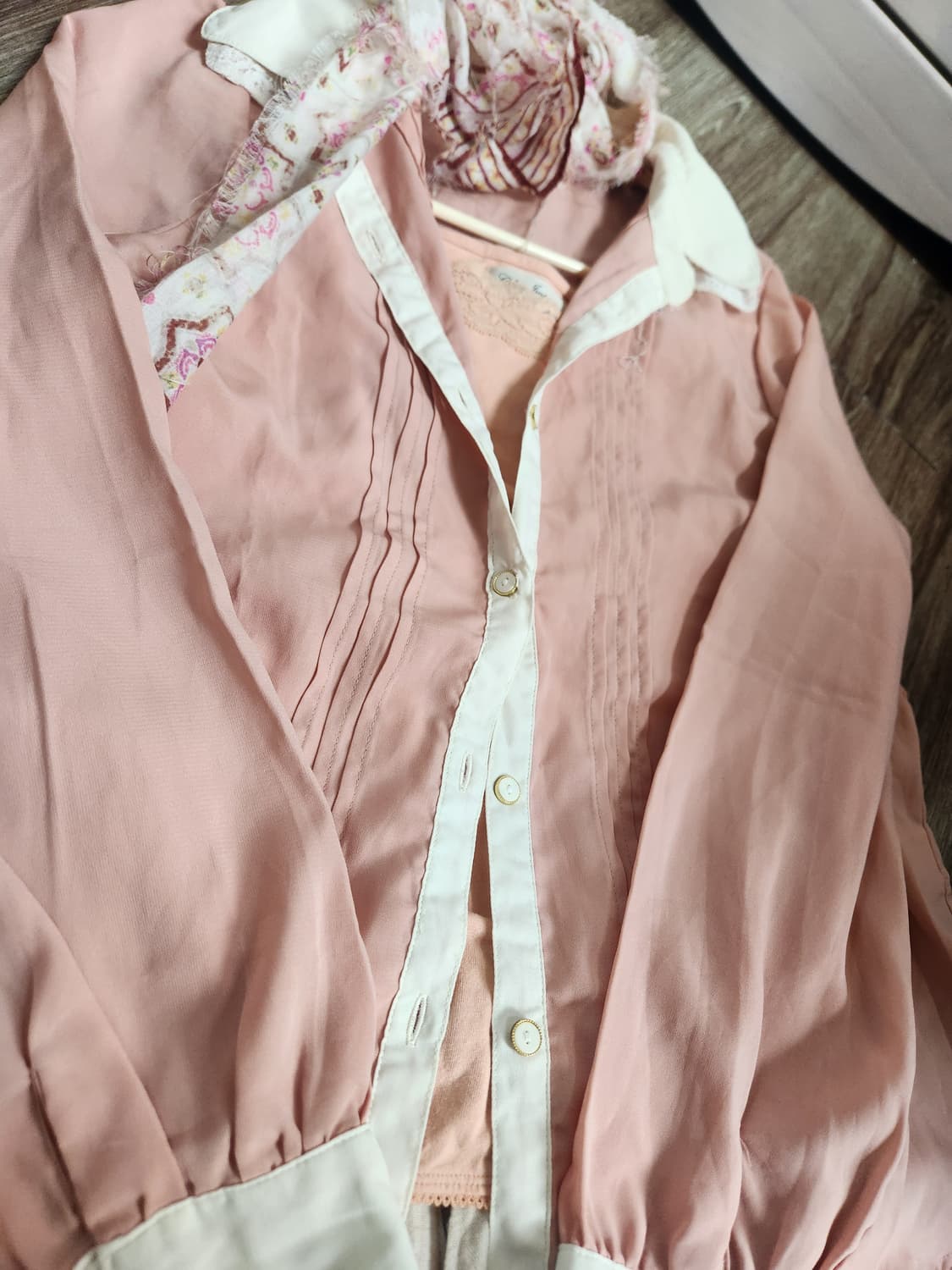 빈티지 코랄 모리걸 코디셋 4ps 상품이미지3