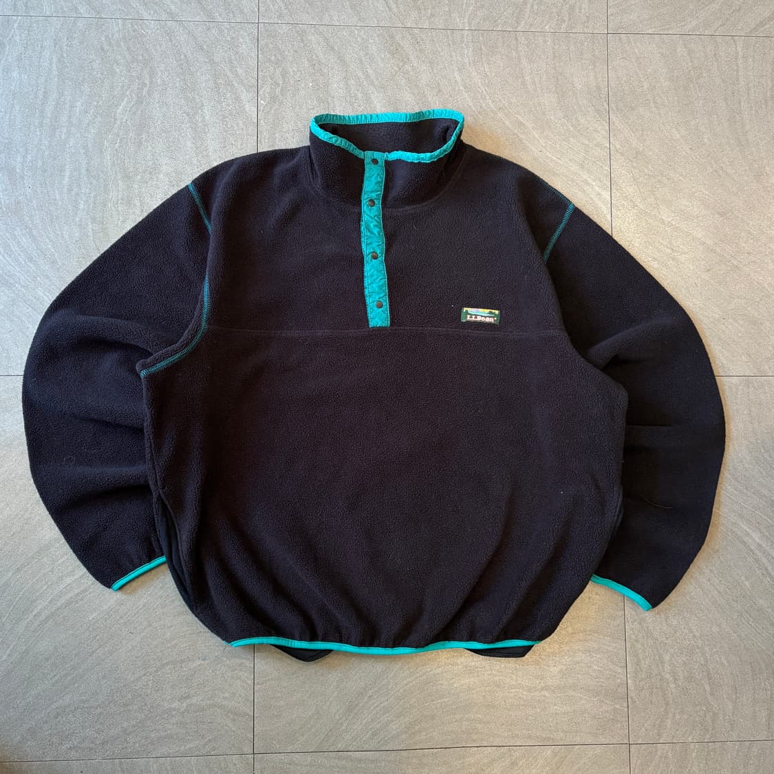 90s L.L.bean  90년대 미국 생산 엘엘빈 블랙 플리스 신칠라 상품이미지1