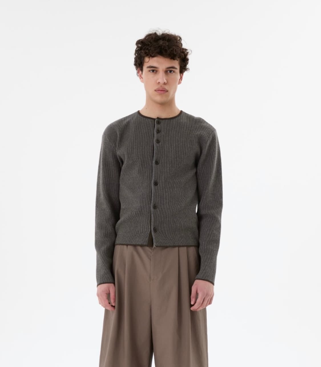 아모멘토 스트라이프 버튼업 가디건 상품이미지1