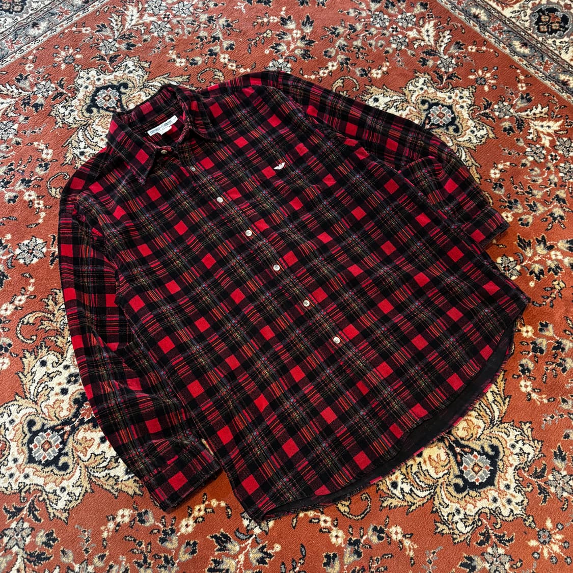 엠포리오 아르마니 코듀로이 체크 셔츠 (XL) 상품이미지3