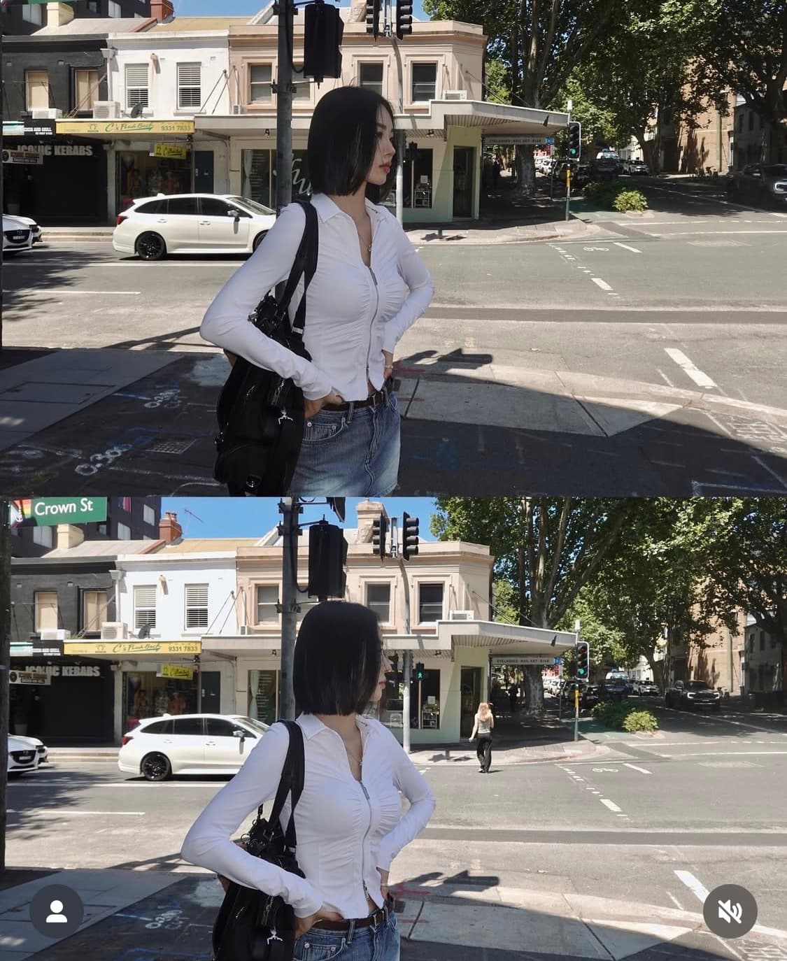 새상품,택o)페일베이드 Collar Shirring  Zip-Up-화이트 상품이미지3