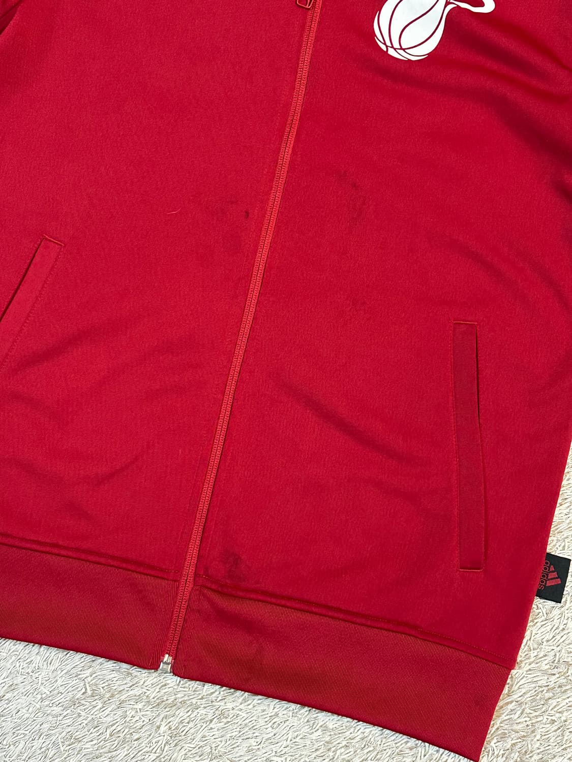 희귀) 아디다스 X NBA 마이애미 히트 트랙탑 져지 버건디 상품이미지5