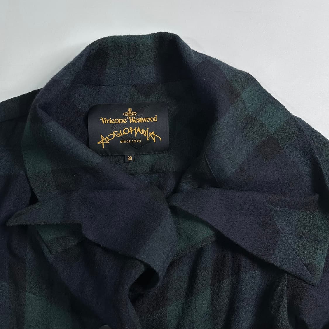 비비안웨스트우드 블랙와치 드레이프 울 코트 상품이미지4