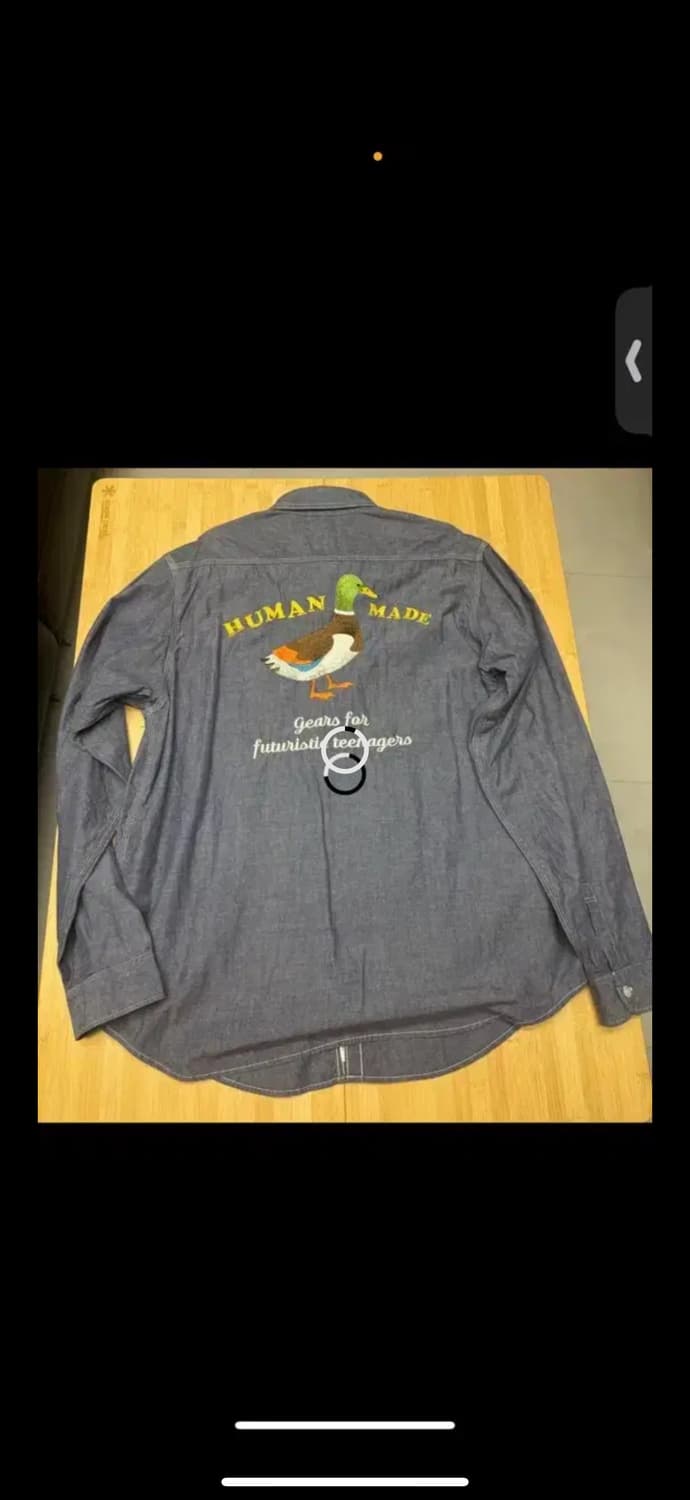 휴먼메이드 샴브레이 자수 셔츠 상품이미지2