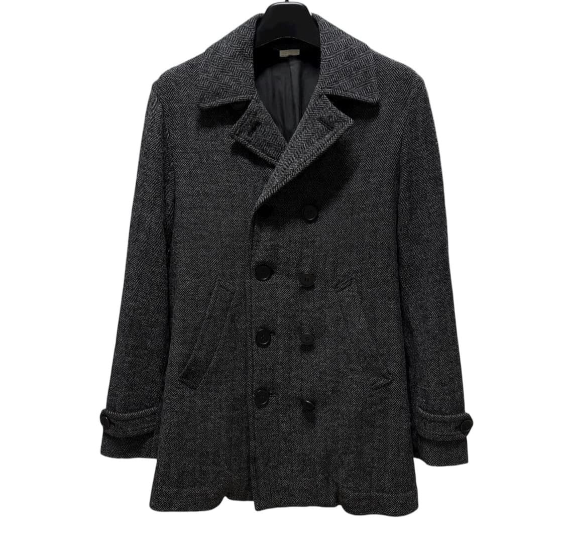 [M] 꼼데가르송 옴므 듀스 해링본 울 피코트 상품이미지1