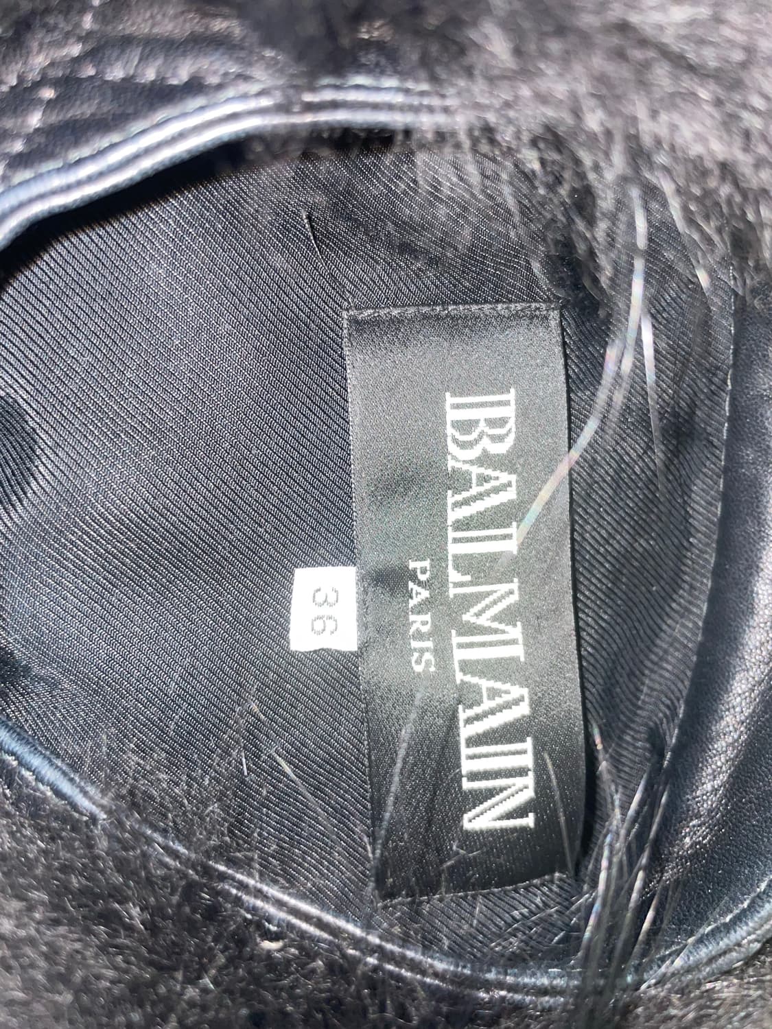 Balmain 12aw 라쿤퍼 크로스 렘스킨 레더자켓 상품이미지9