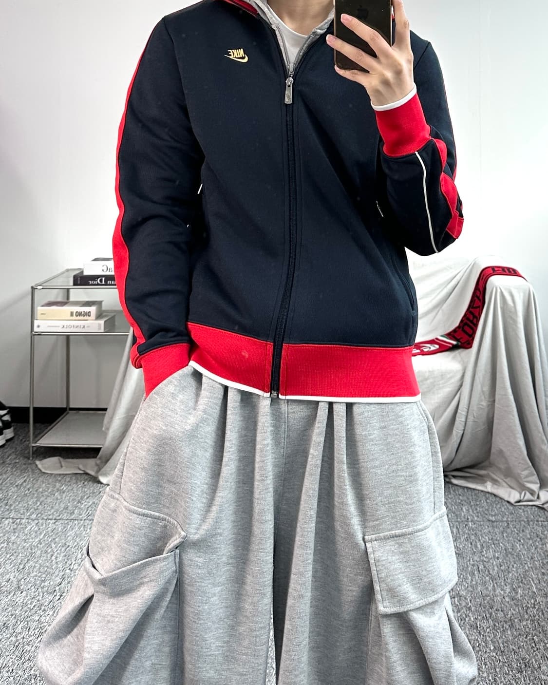 나이키 00s 네이비 레드 트렉탑 져지 M 상품이미지3