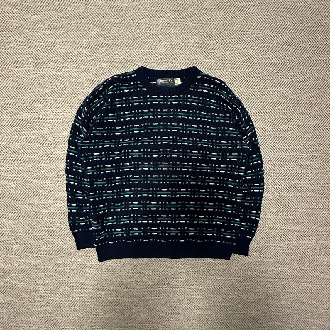 VINTAGE usa made 100% cotton knitsweater 상품이미지1