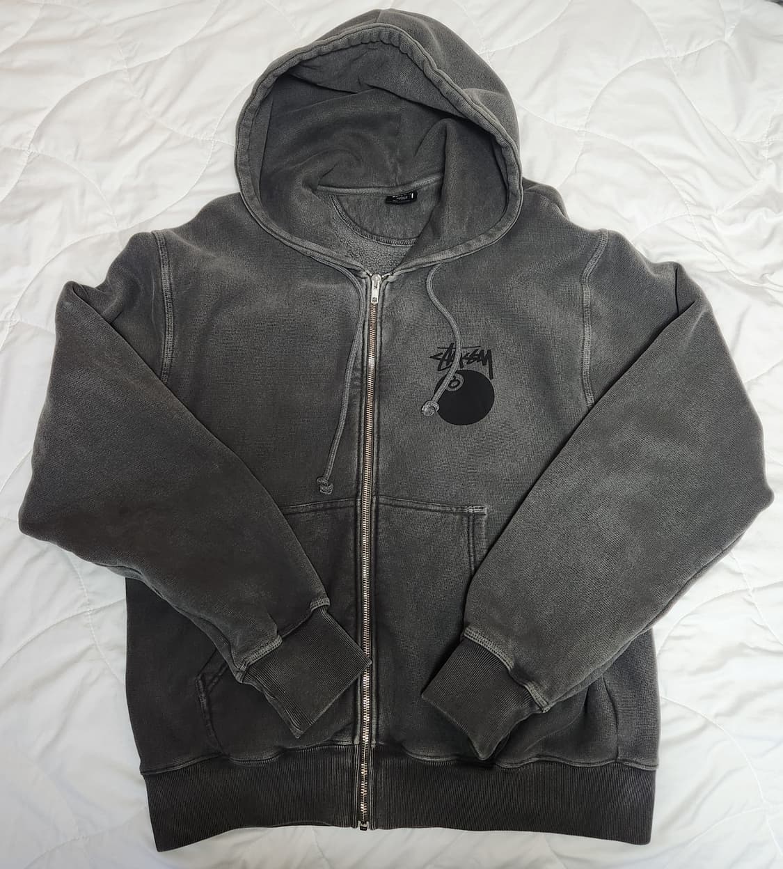 스투시 피그먼트 8볼 후드집업 M 상품이미지2