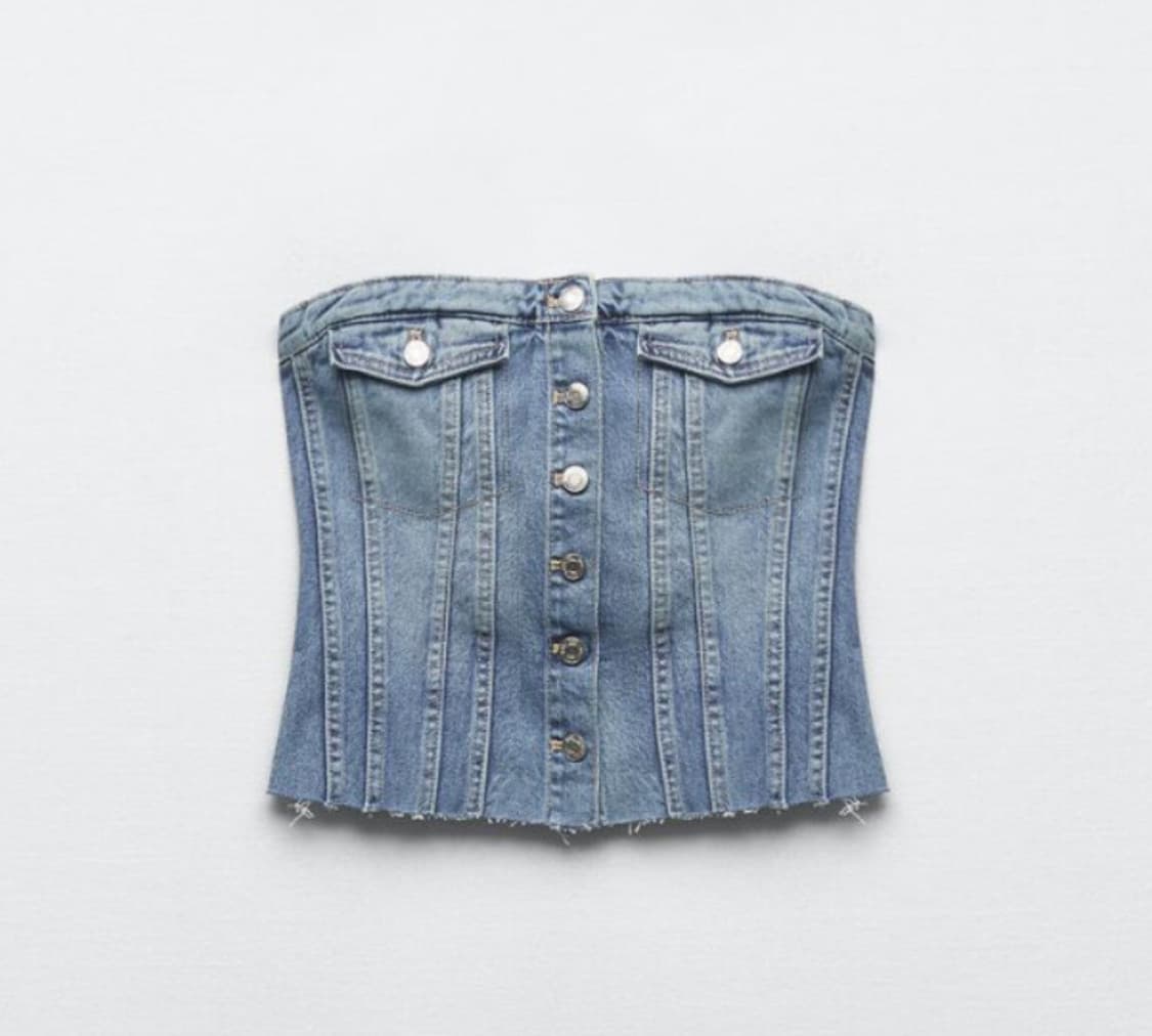ZARA 자라 TRF 데님탑 s 상품이미지1