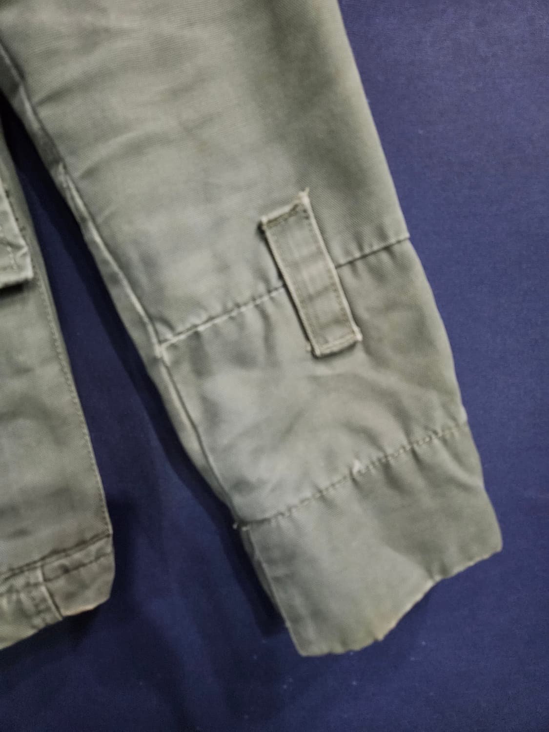 스타일 베이직 카키컬러 남성 슬림핏 95 빈티지 데님 야상자켓  상품이미지5