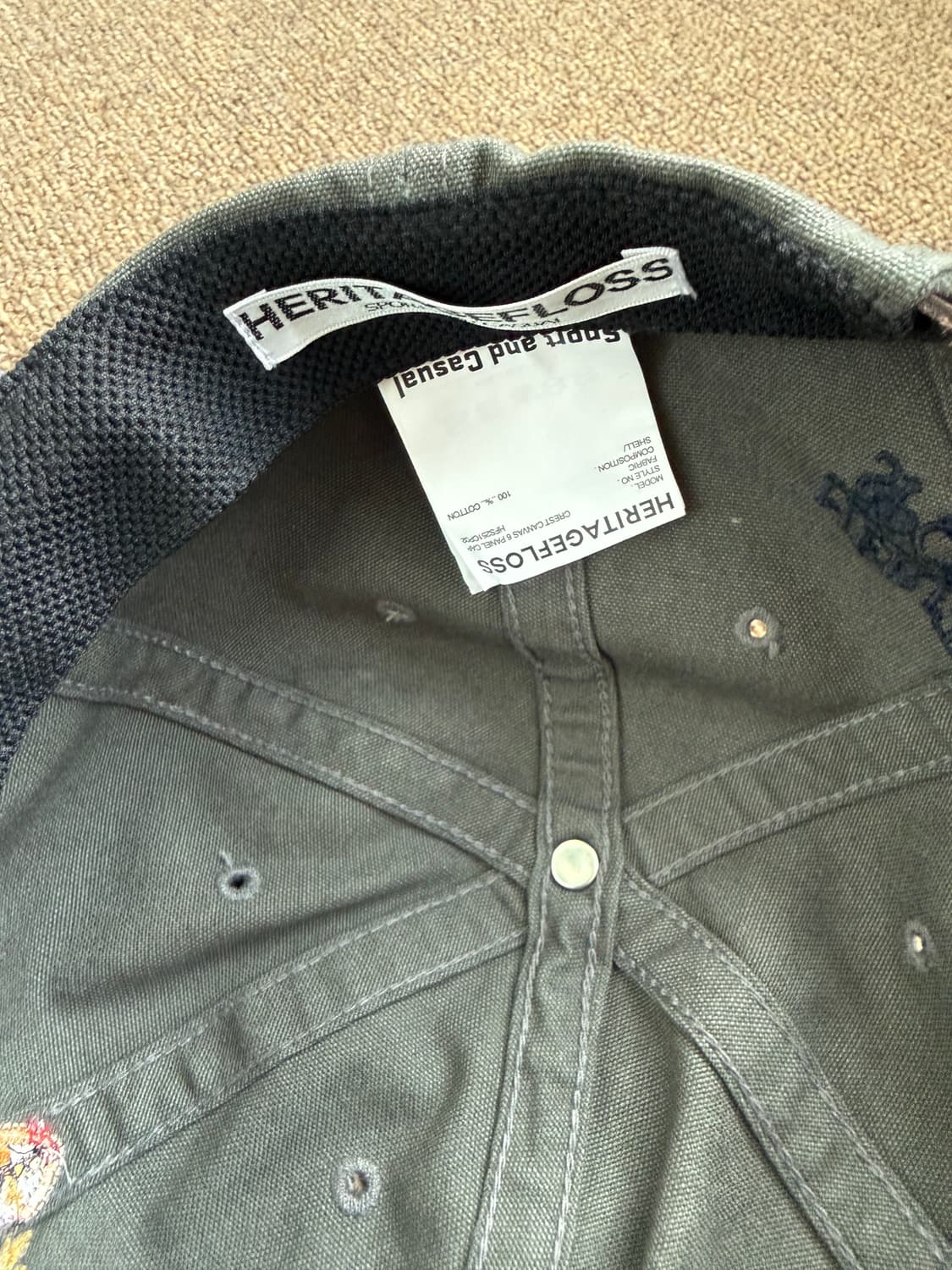 헤리티지플로스 6패널 캡 투톤 차콜네이비 컬러 사이즈 프리 상품이미지2