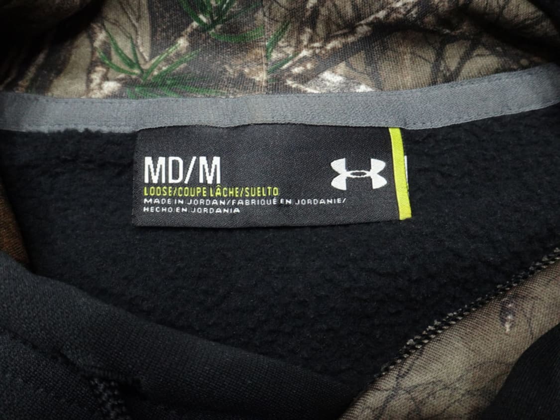 (M/95) 언더아머 남성 빅로고 기모안감 후드티 블랙 상품이미지6