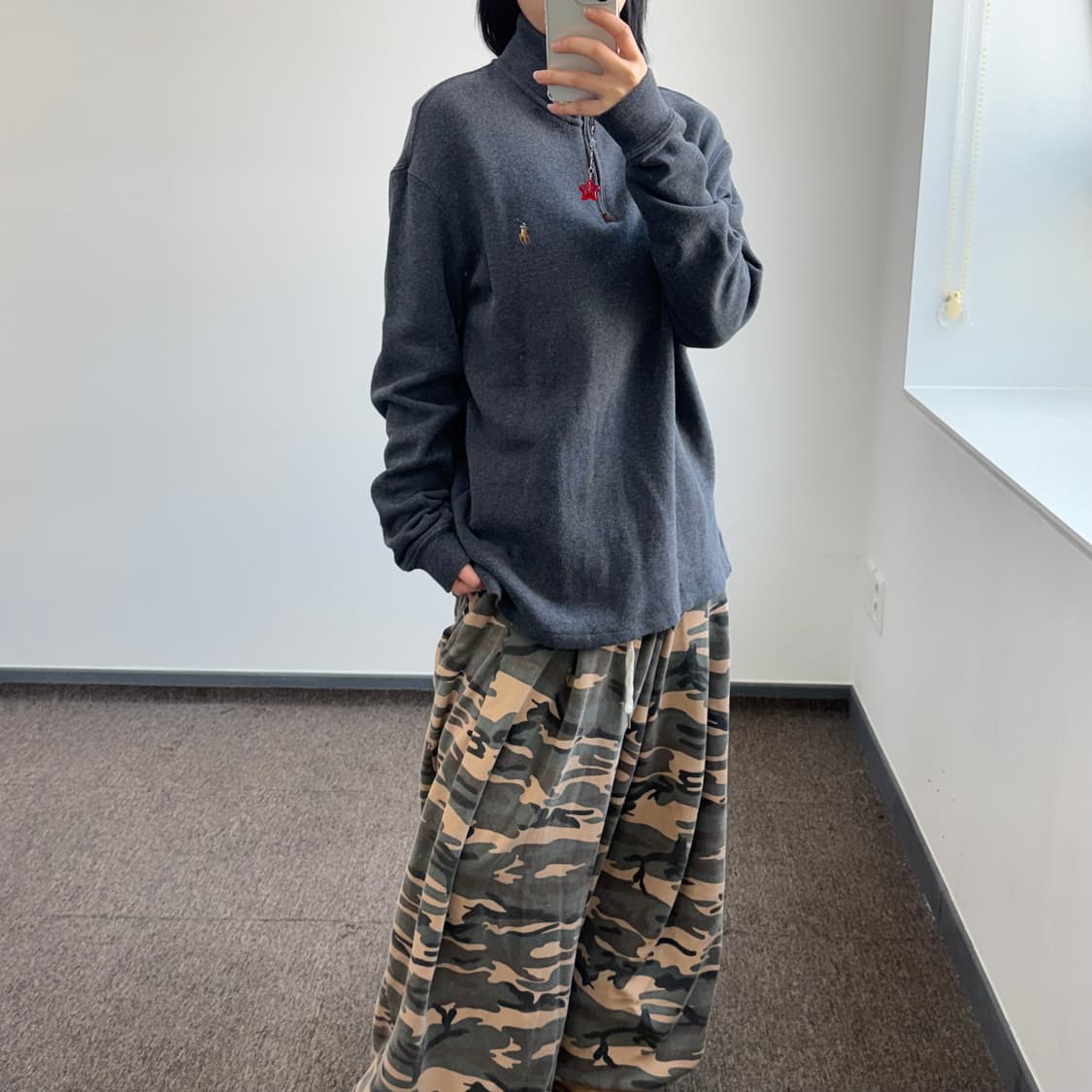 Polo 폴로 멀티포니 반집업 차콜 니트 상품이미지2