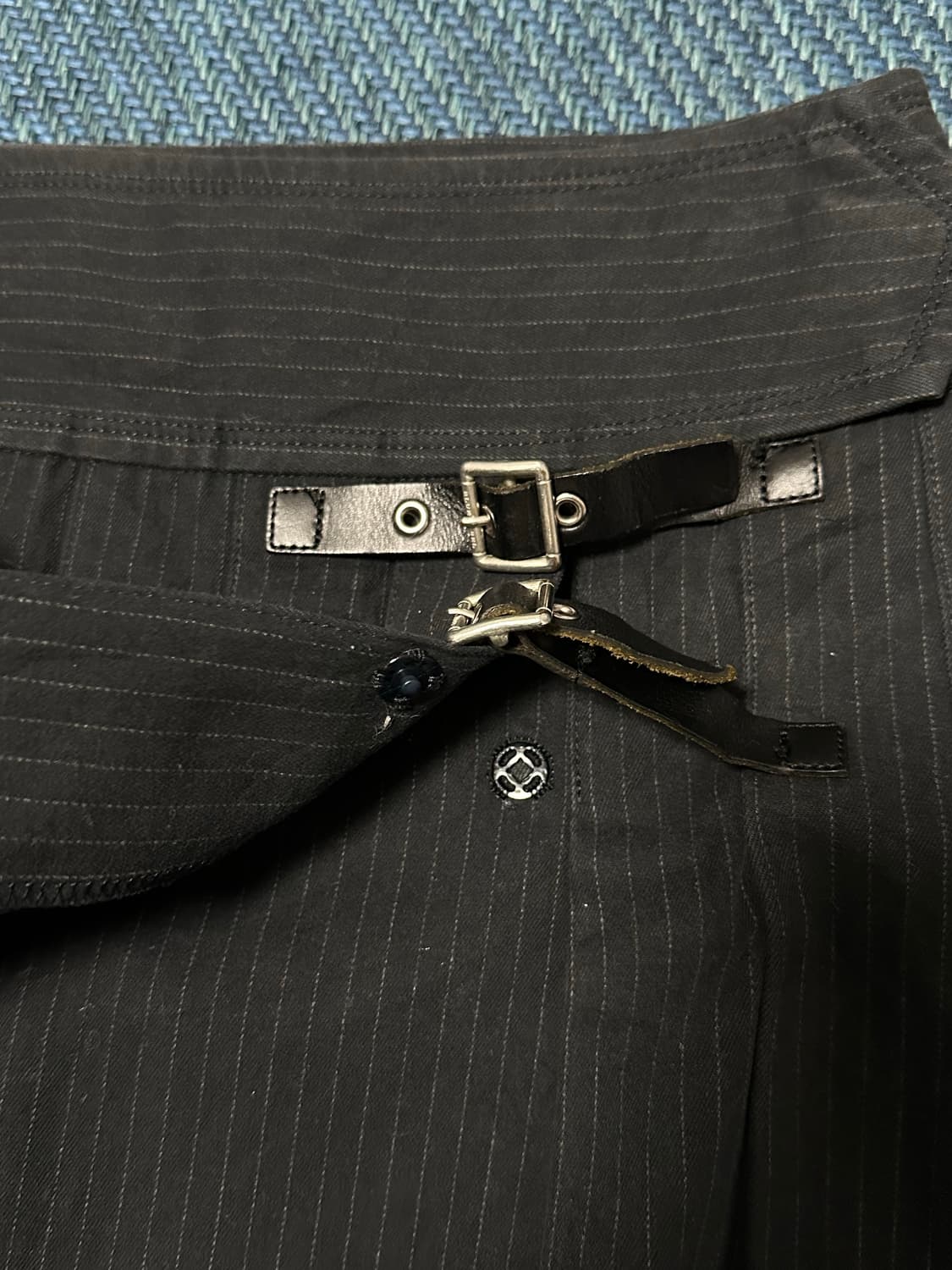 (36 size) 버버리 런던 블루라벨 핀스트라이프 랩 스커트 상품이미지6