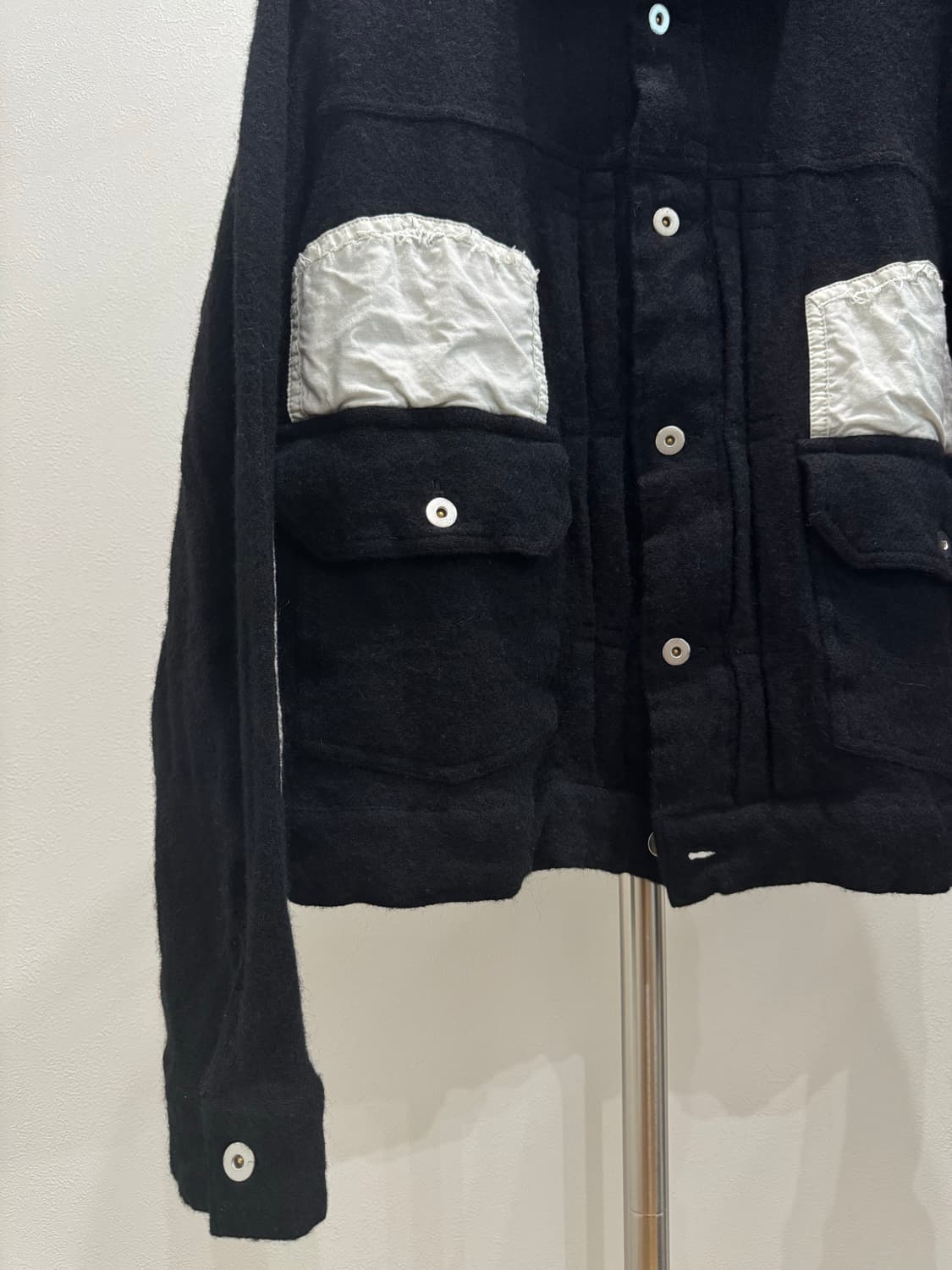 꼼데가르송 블랙 24aw 축융울 트러커 자켓 상품이미지2