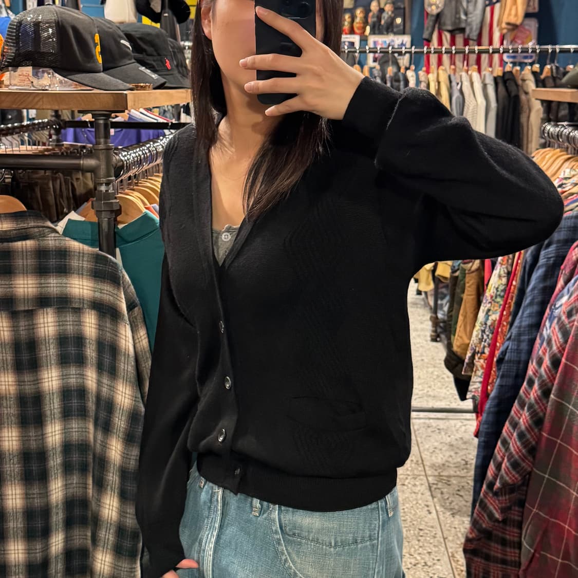 Jack Nicklaus 잭니클라우스 블랙 꼬임 루즈핏 가디건 상품이미지3