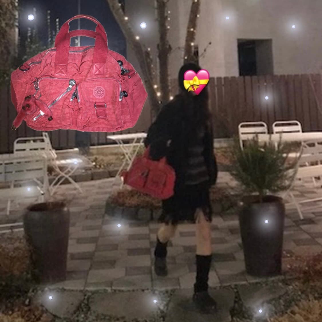 키플링 y2k 레드 숄더백 도트백 상품이미지1