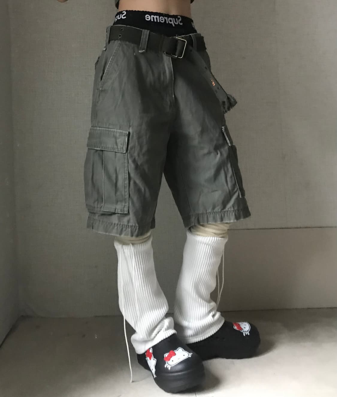 HCO 벨티드 카키 버뮤다 상품이미지2