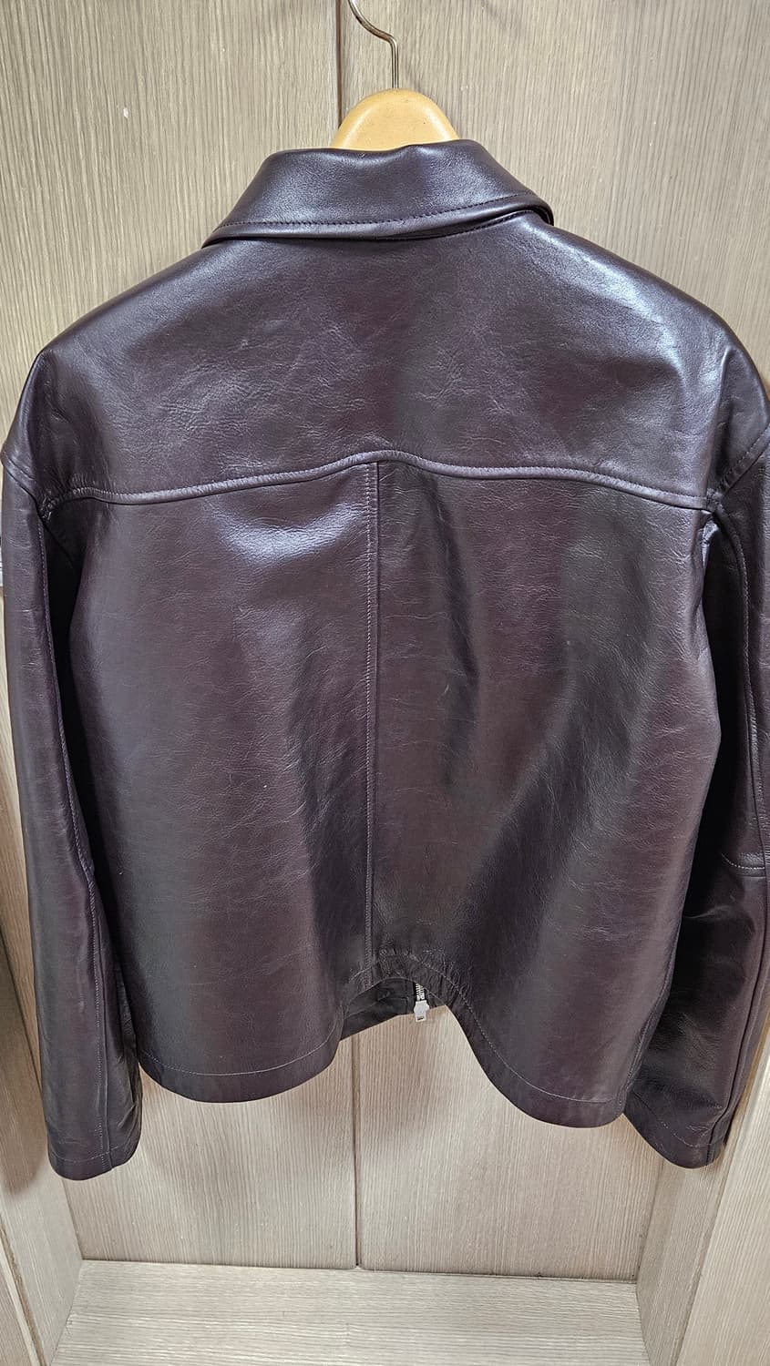 [XL] 던스트 카프스킨 레더 가죽 블루종 브라운 상품이미지3