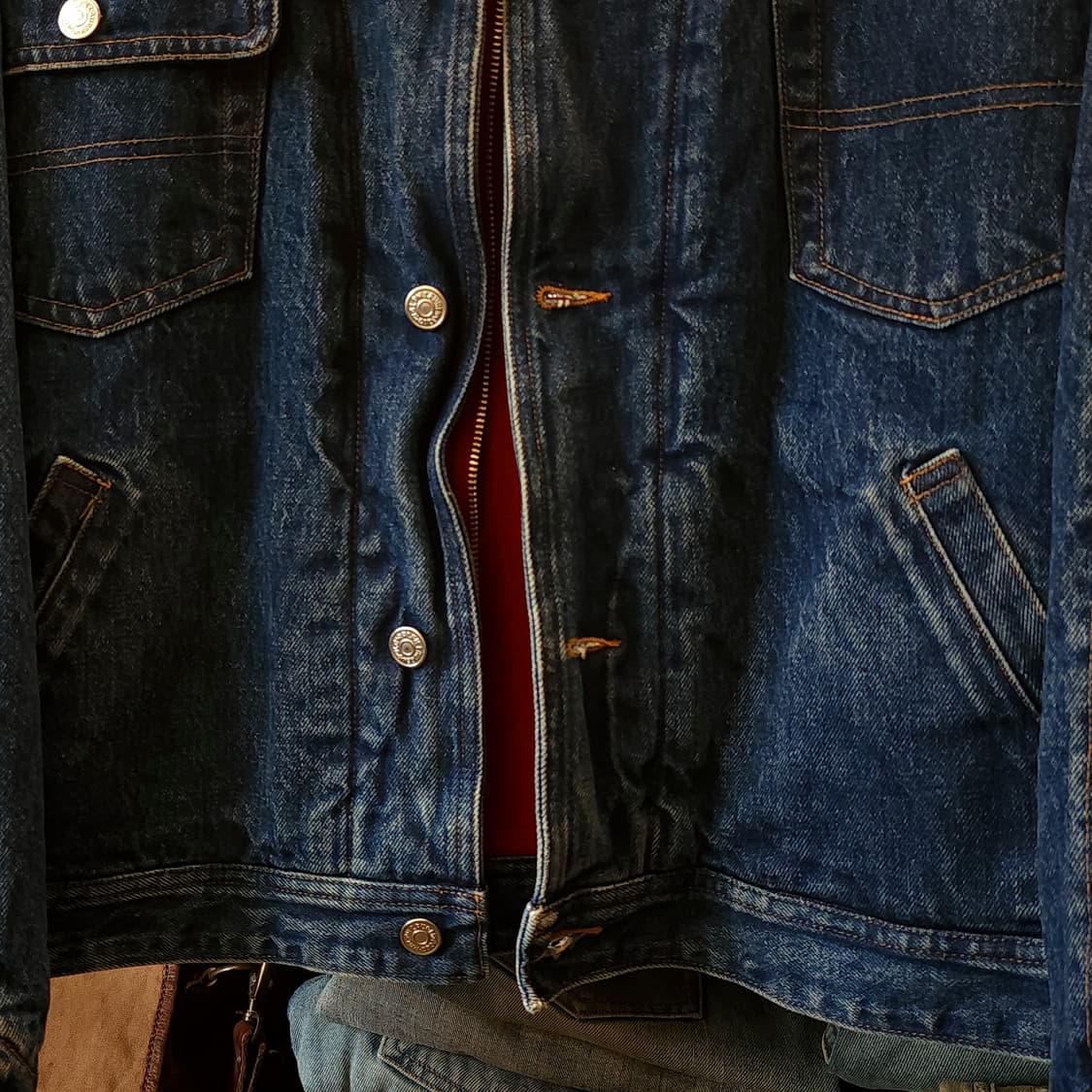 90s 폴로 컨트리 데님자켓 후드 레이어드 M 상품이미지5