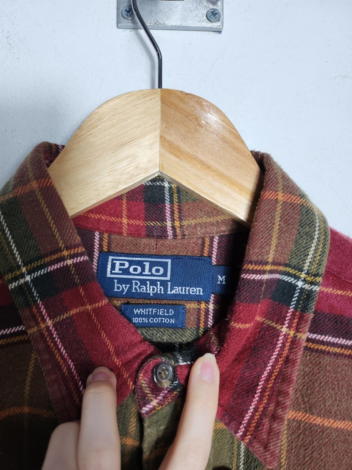 M 폴로 랄프로렌 엘보우 페더패치 웨스턴 체크 셔츠 상품이미지2