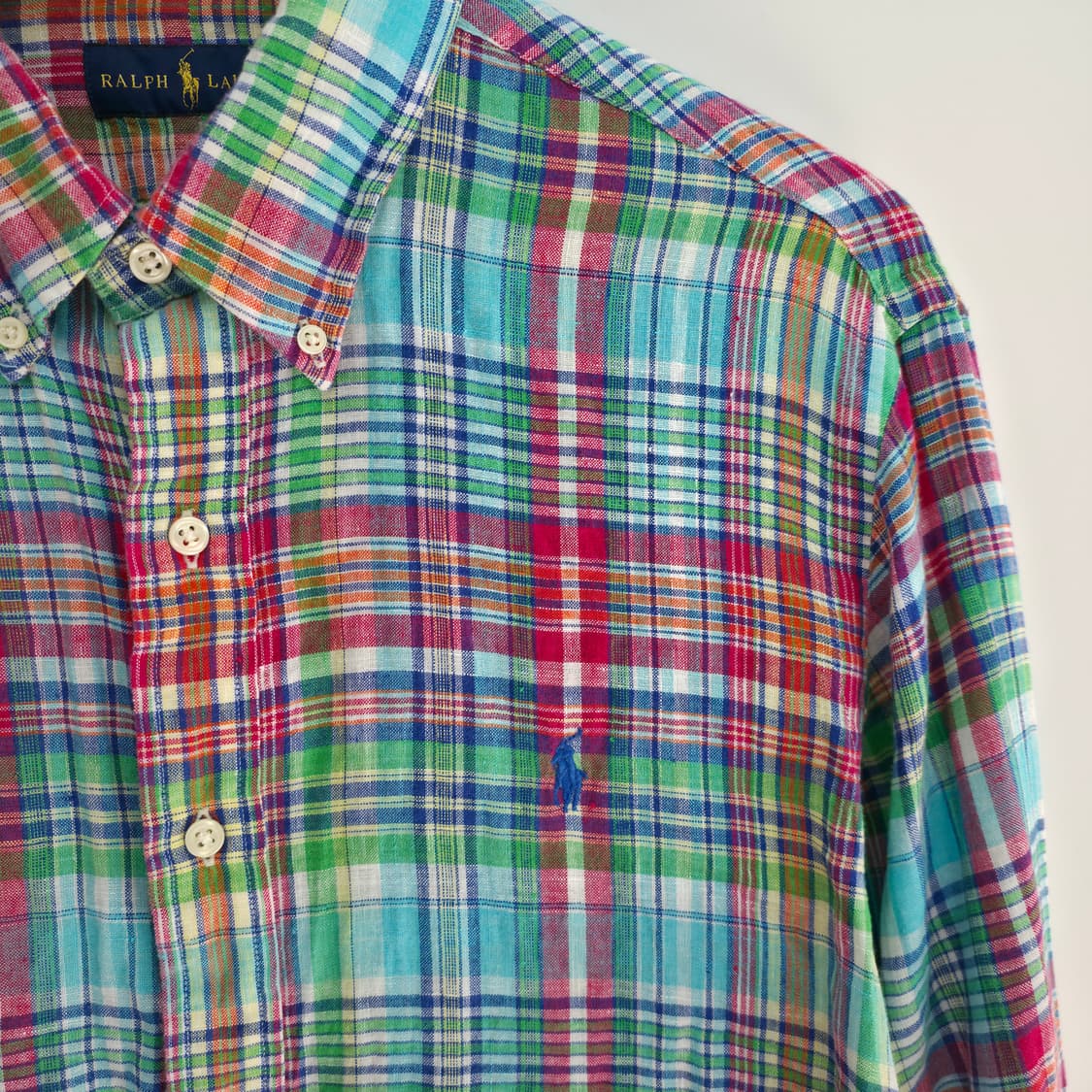 [L] 폴로 랄프로렌 린넨 체크 셔츠 상품이미지4