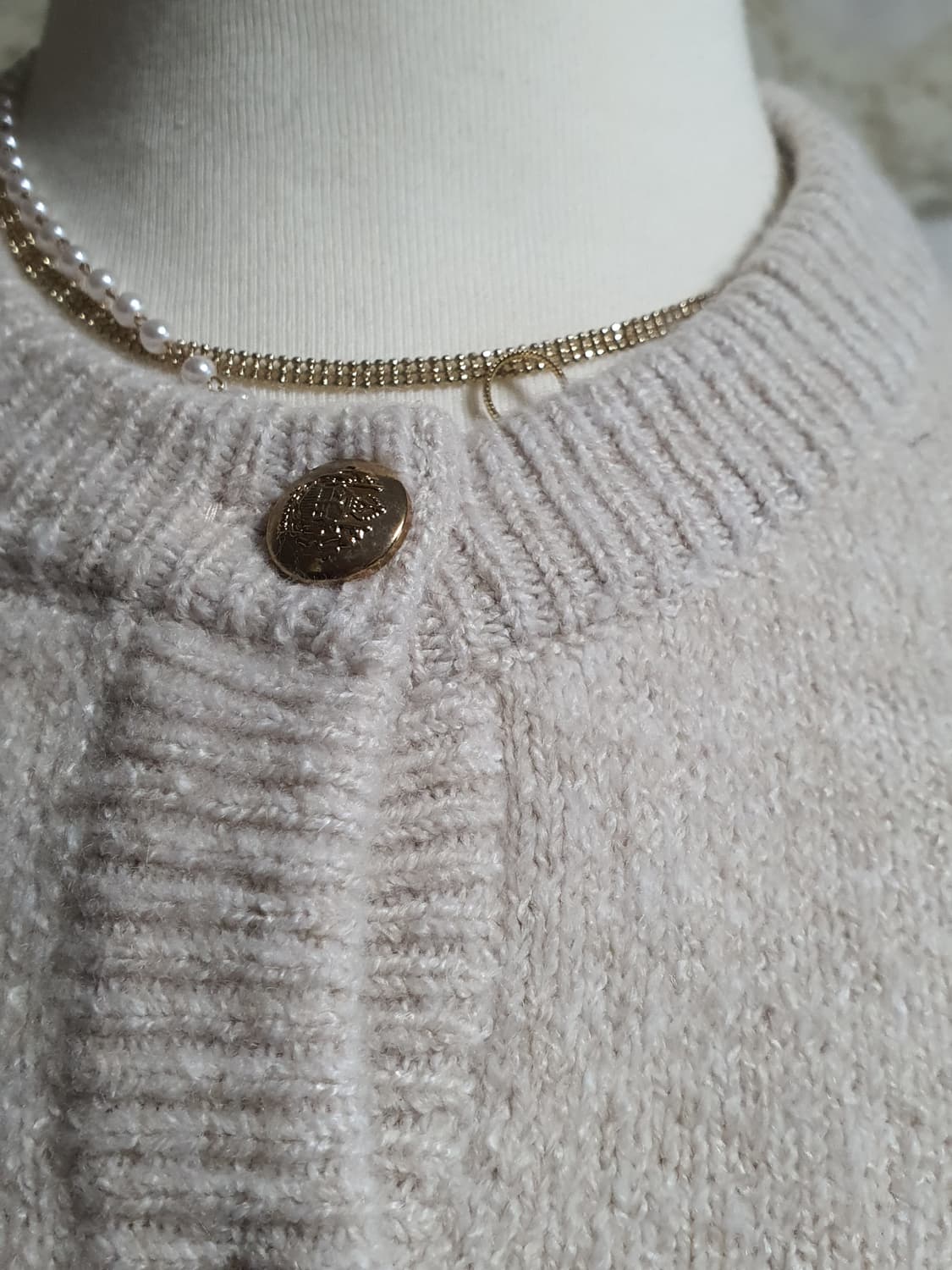 [모리걸] 아이보리 포켓 가디건 상품이미지2