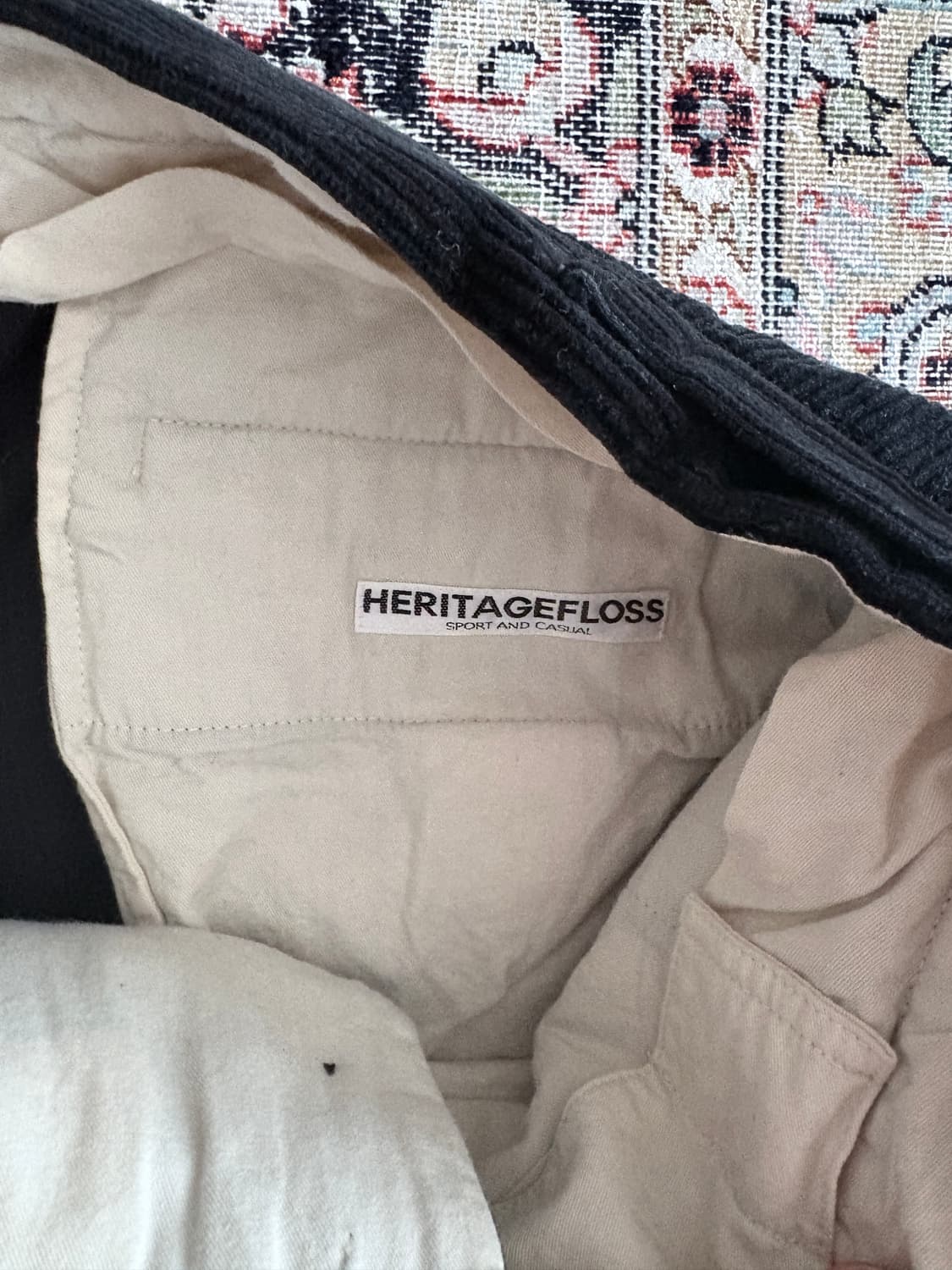 헤리티지플로스 코듀로이 바지 블랙 상품이미지2