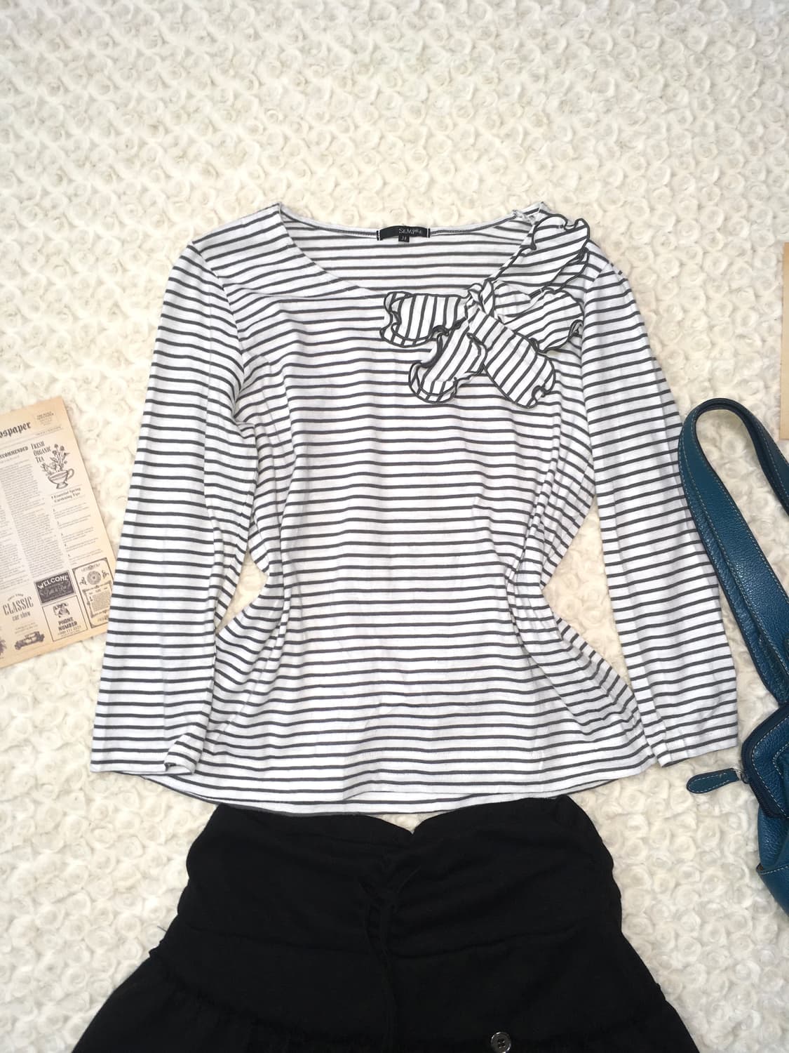 jpn vintage ribbon stripe t-shirt 상품이미지5