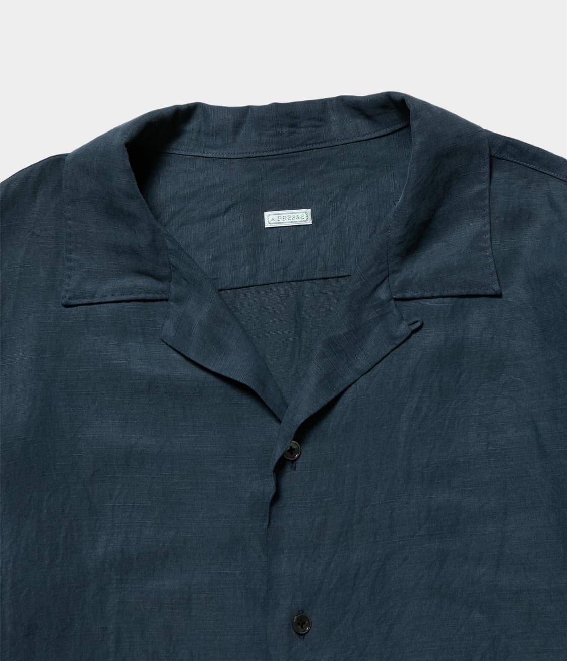 아프레쎄 26ss 빈티지 리넨 실크 오픈 카라 셔츠 새상품 상품이미지3