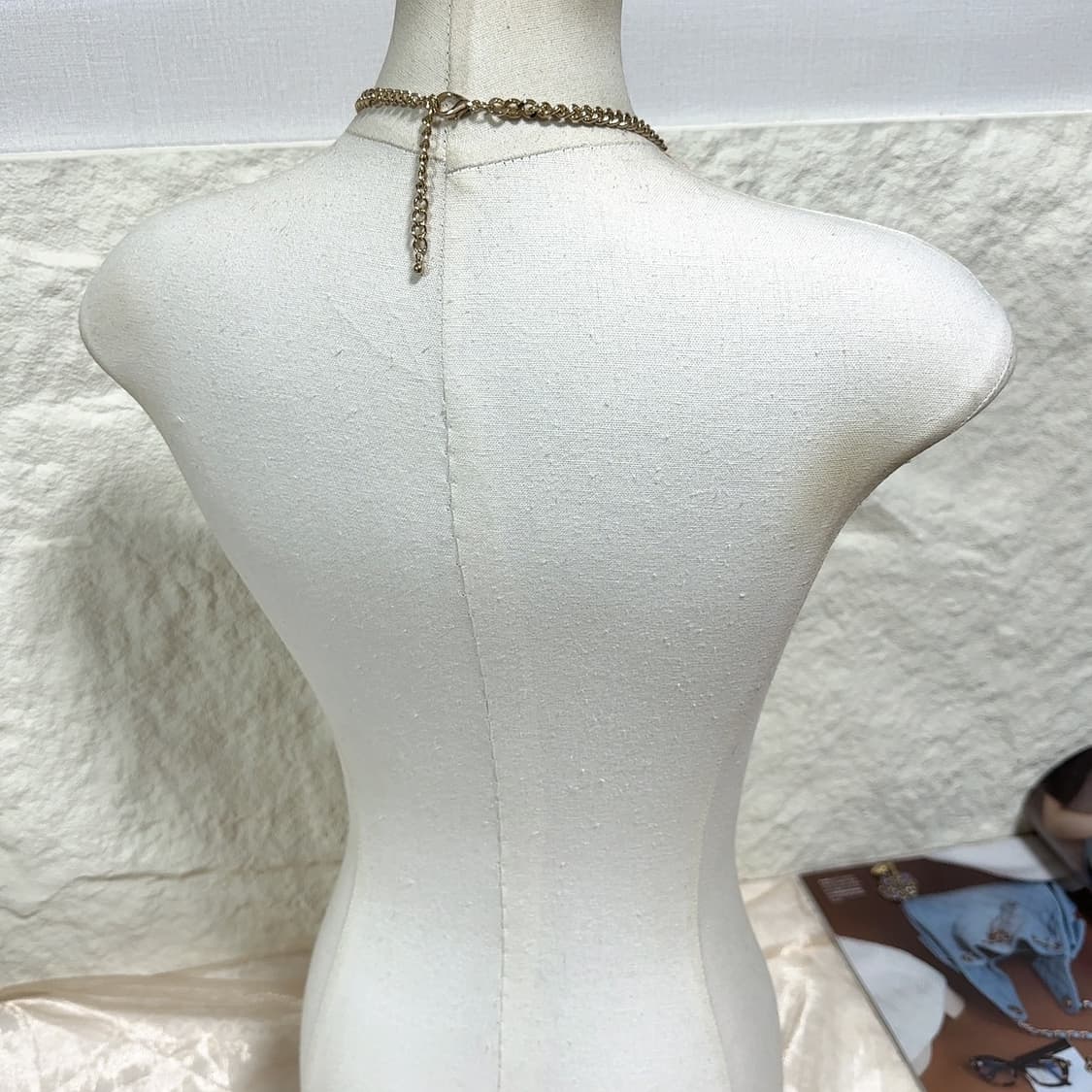 빈티지 미국 레이스 플라워 쿠바체인 목걸이 상품이미지4