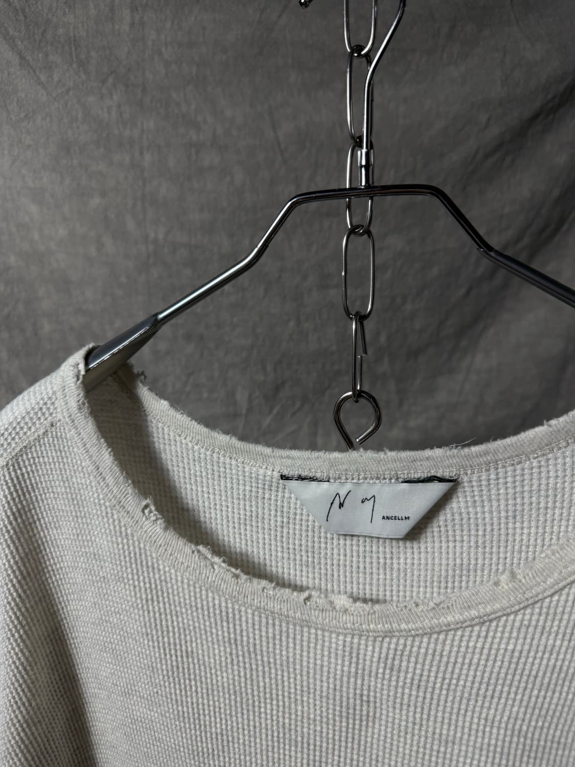 ANCELLM Distressed Waffle Knit 상품이미지5