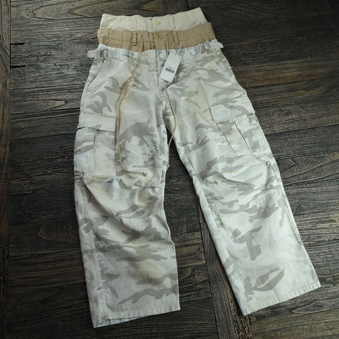 [프로젝트 GR](새상품) 3 레이어드 카고 팬츠 화이트카모 P01411 상품이미지1