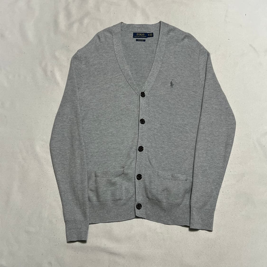 XS 폴로랄프로렌 피마코튼 그레이 브이넥 가디건 상품이미지2