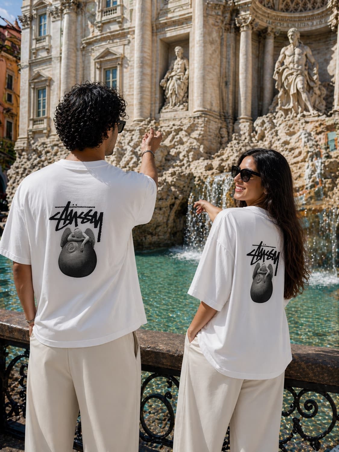 스투시 엔젤 에잇볼 그래픽 반팔 티셔츠 상품이미지1