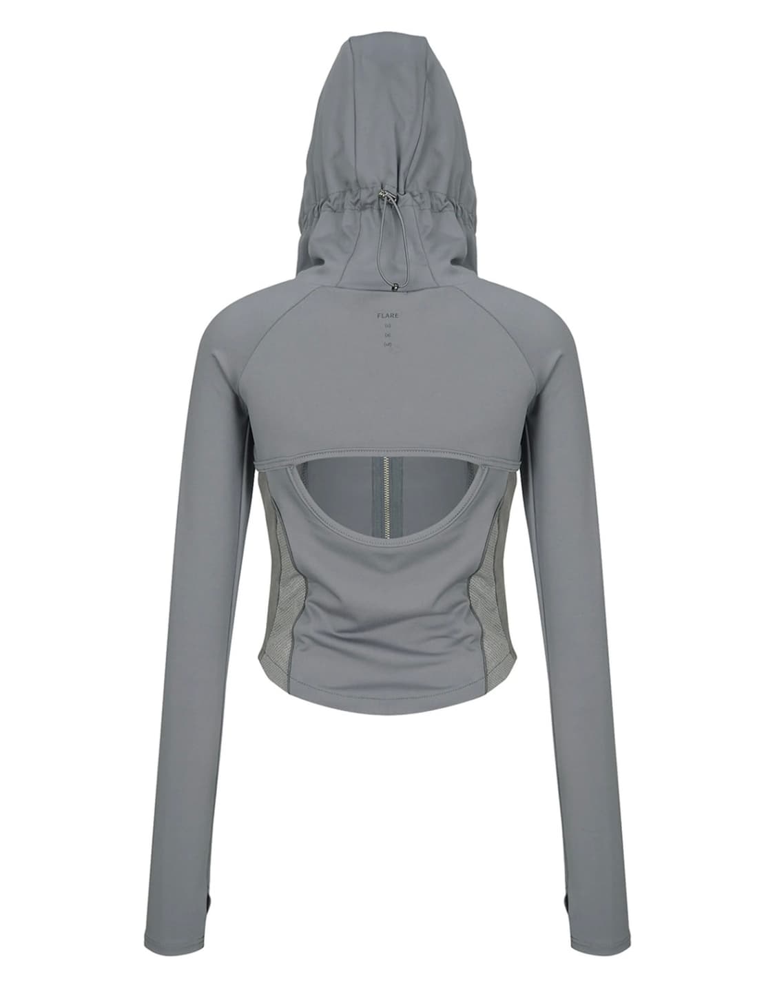 플레어업 디비전 컷아웃 후디드 집업 그레이 상품이미지5