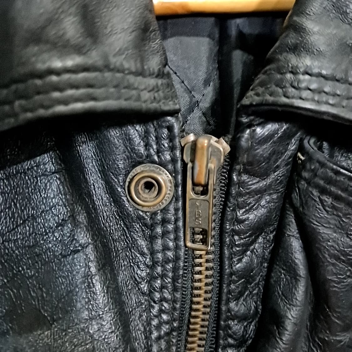 Vtg_가죽 봄버 자켓 상품이미지4