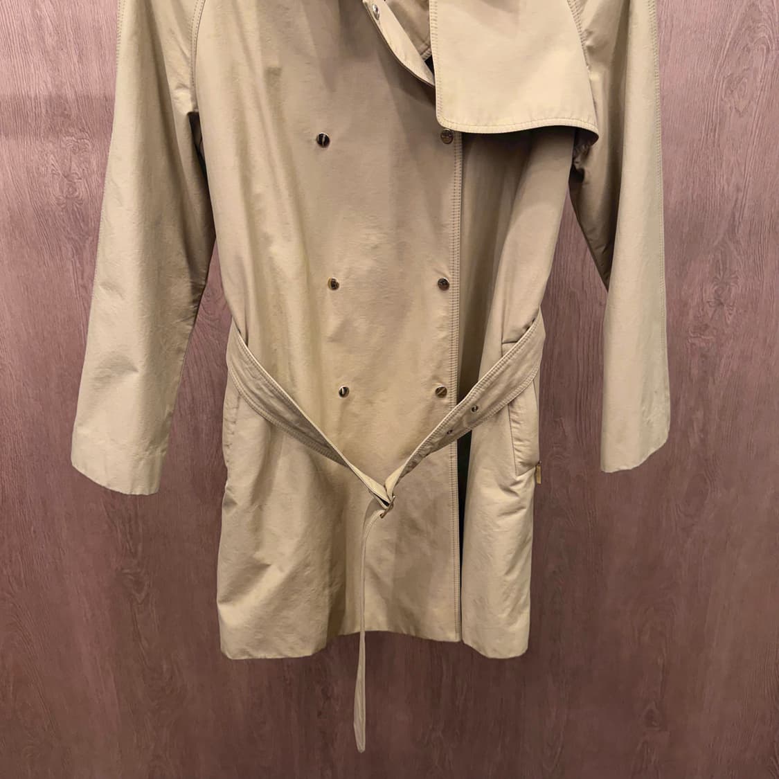 버버리 트렌치 코트 더블 브레스티드 벨트 디테일 레귤러핏 베이지 상품이미지5