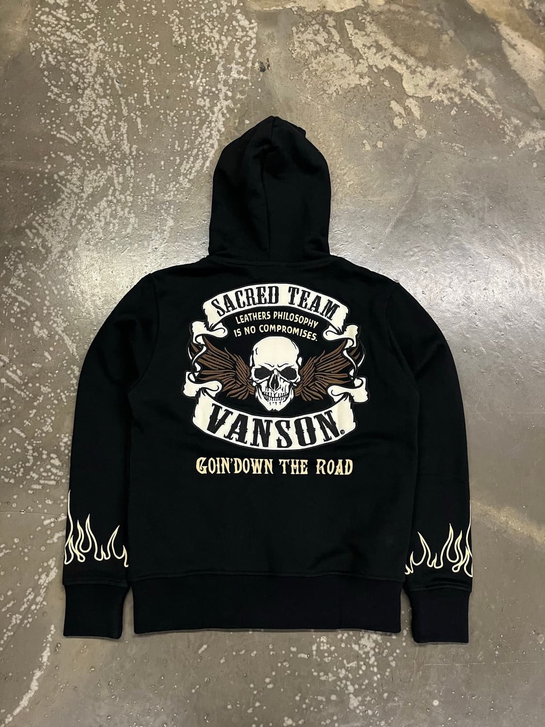 밴슨 스컬 후드집업 블랙 S  상품이미지3