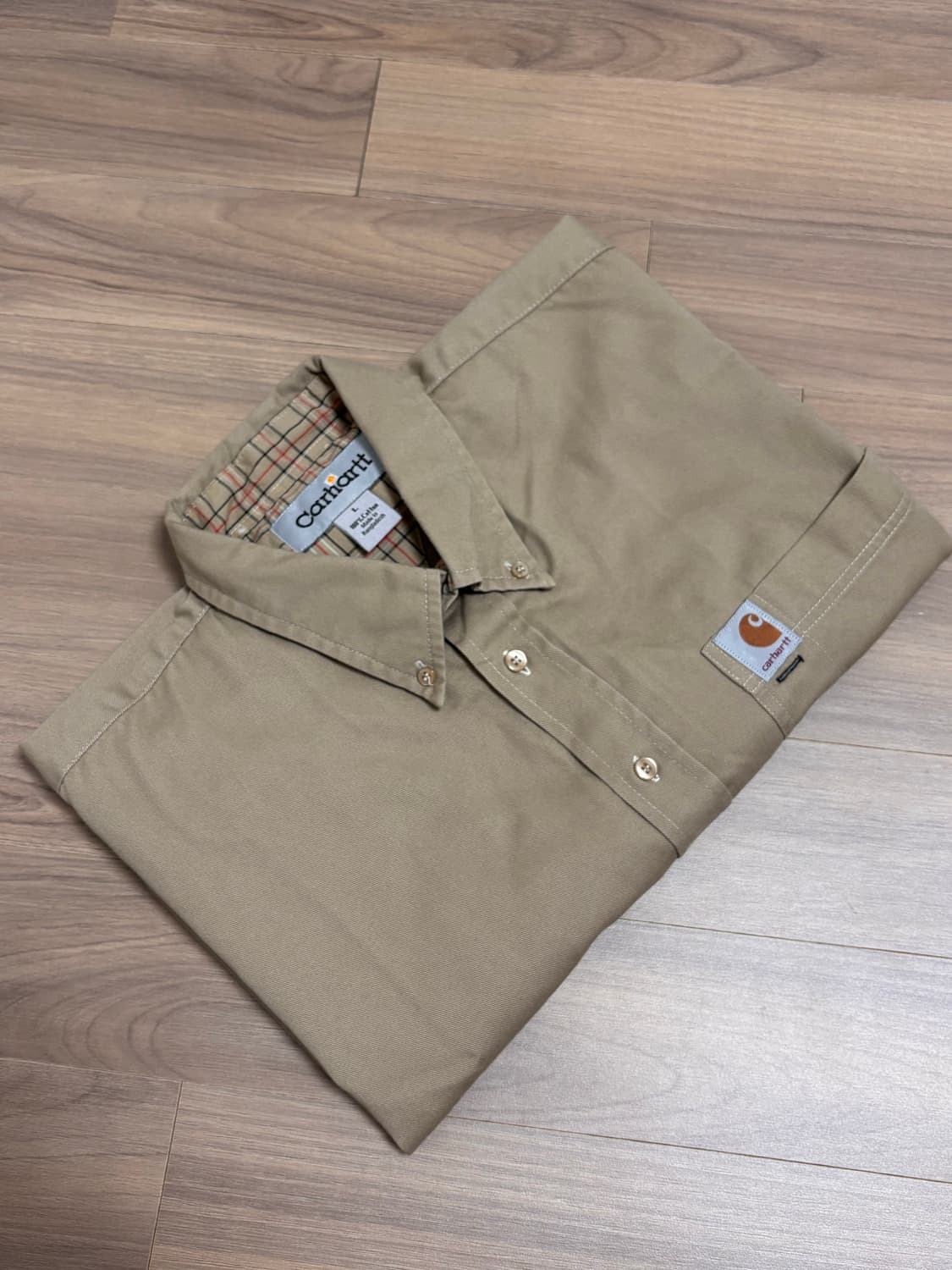 칼하트 셔츠 L 베이지 상품이미지4