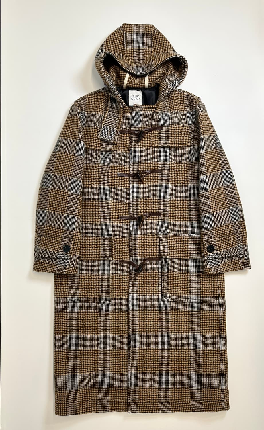 스튜디오 톰보이 토글 더플 체크울코트  상품이미지2