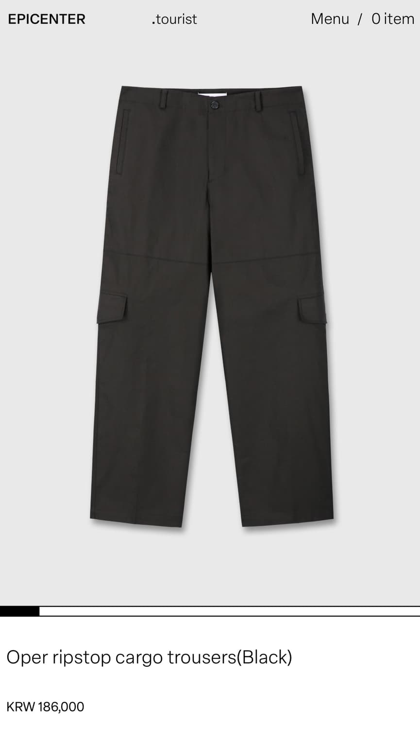 에피센터투어리스트 카고 블랙 M 새상품 상품이미지1