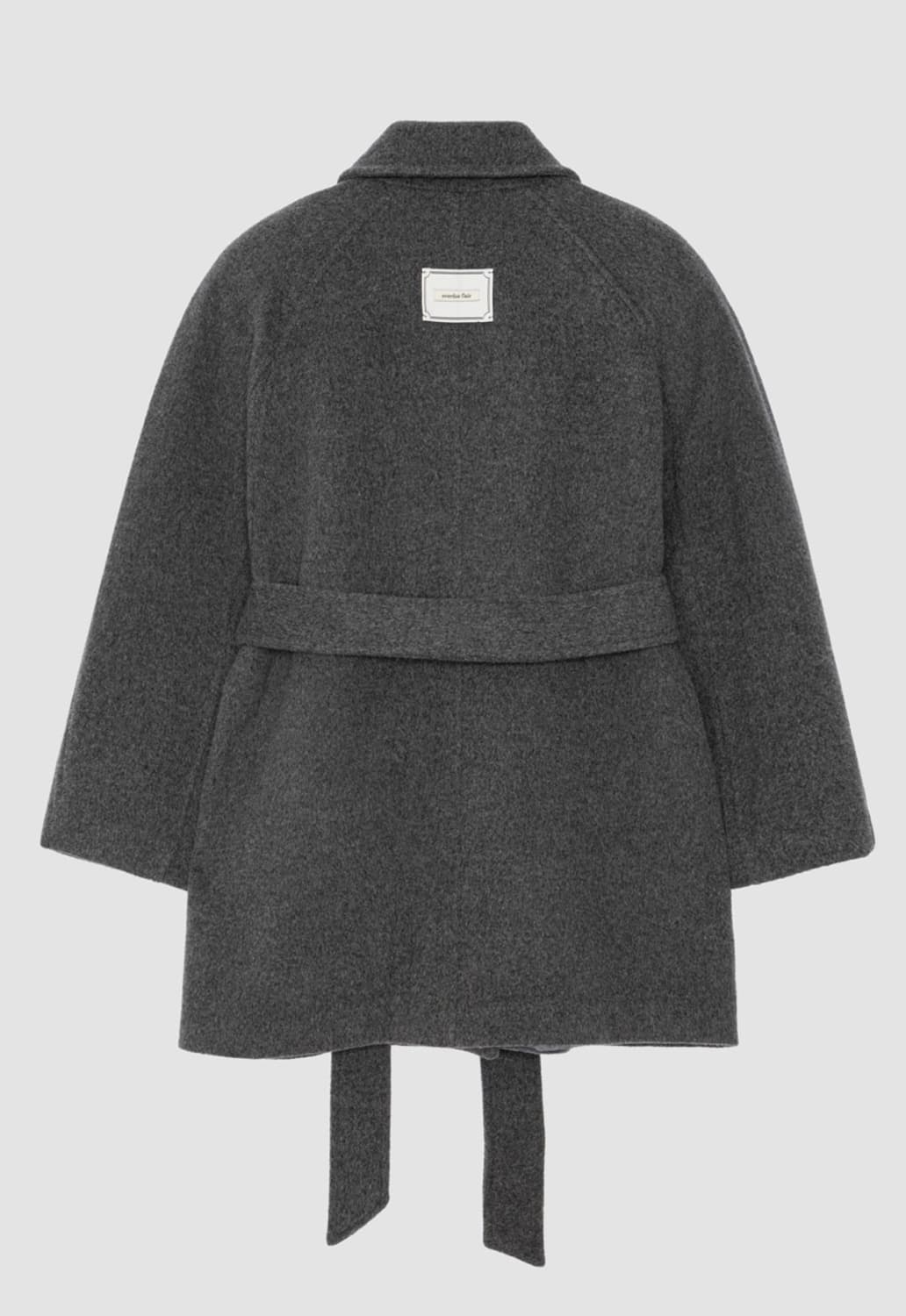 오버듀플레어 VOLUME SLEEVE WOOL HALF COAT_GREY 상품이미지4