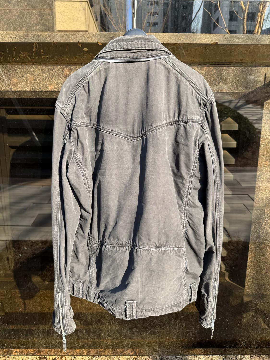 아이리 워시 코튼 라이더자켓 상품이미지3